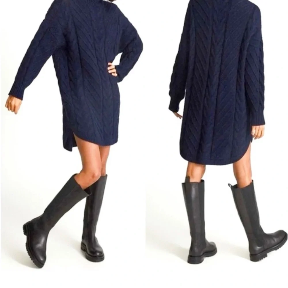 Reiss Laura Cable Knit Sweater Dress - Picture 2 of 7